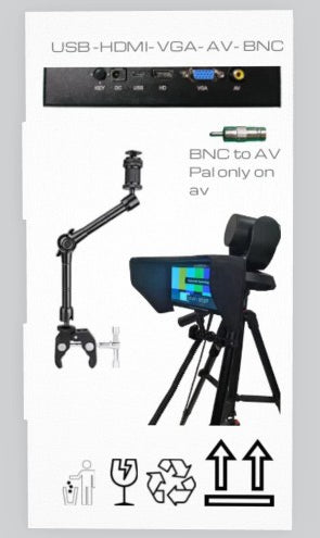 7-Inch LCD Film Production Monitor with HDMI 4K Pass-Through,  Resolution 1280x600 HD Display No-Sound